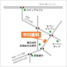 中川歯科の周辺マップ画像
